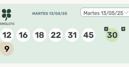 Combinacion ganadora bonoloto martes 13 05 2025